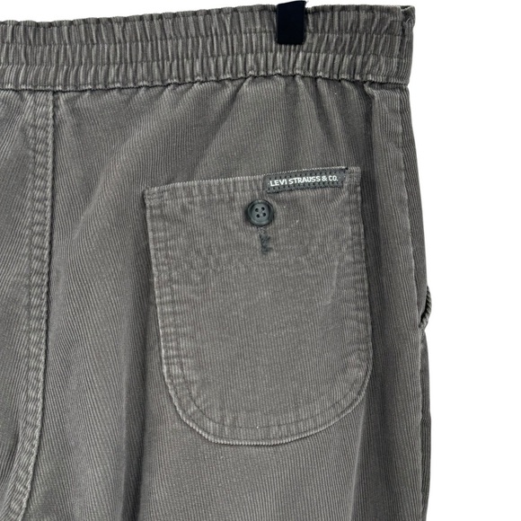 Vintage 80s Levi's Corduroy Pants High Rise Straight Leg Loose Fit Gray | 33" - Picture 10 of 14